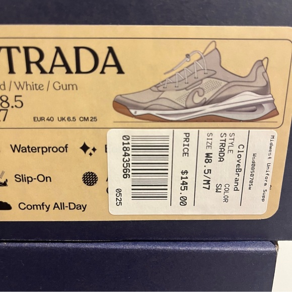 NIB Clove Strada Sneaker In Sand And White Multi Sizes - Picture 10 of 15